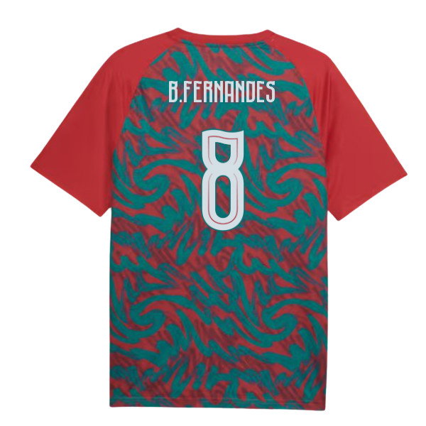 2026-2027 Portugal Warm Up Jersey (Red) (B.Fernandes 8)-SoccerKits Hub | Buy Soccer Jerseys Online